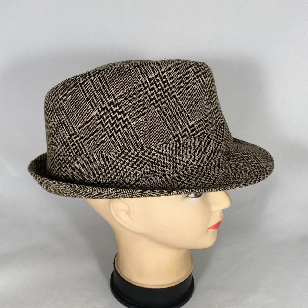 DECREE Diamond Crown Fedora Hat Stingy Brim NWOT - Picture 3 of 12